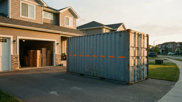On-site storage container for construction